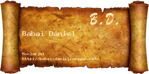 Babai Dániel névjegykártya
